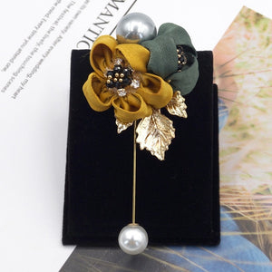 Fabric Flower Brooch