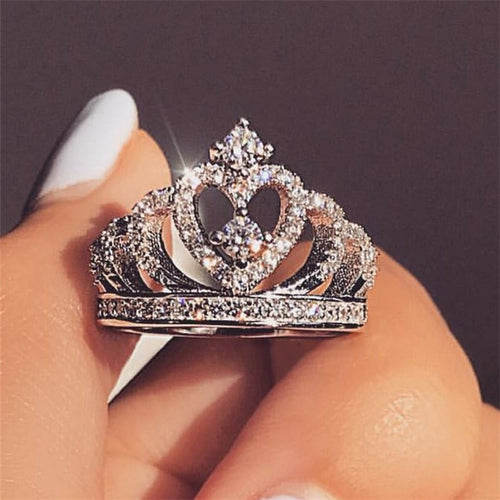 Crown Zircon Ring