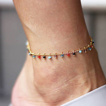 Load image into Gallery viewer, Rhinestone Drop Anklet