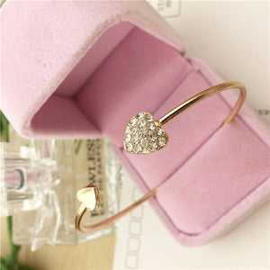 Double Heart Bangle