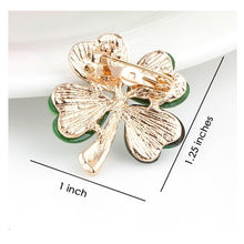 Load image into Gallery viewer, Leaf And Rhinestone Lapel Brooch