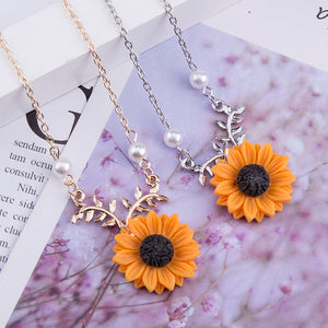 Sunflower Pendant Necklace