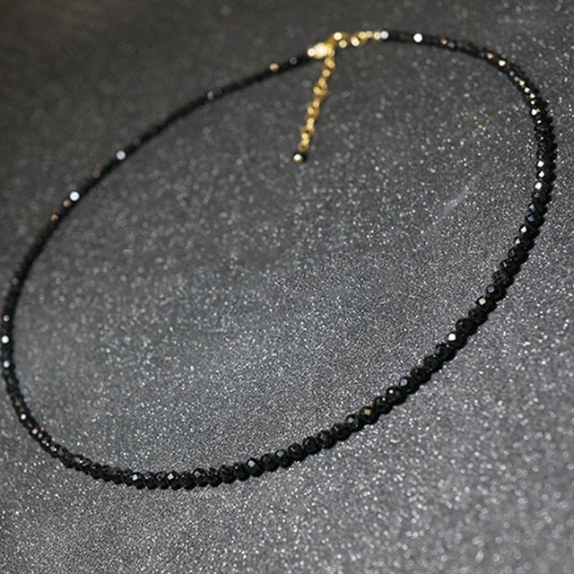 Black Bead Necklace