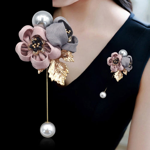 Fabric Flower Brooch