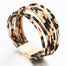 Load image into Gallery viewer, Leopard Leather Bracelet