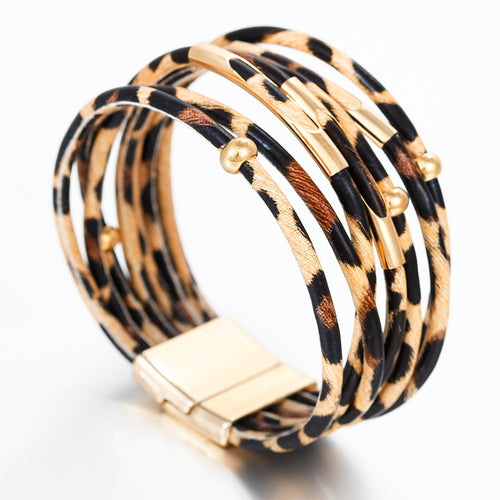 Leopard Leather Bracelet