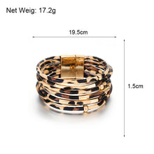 Load image into Gallery viewer, Leopard Leather Bracelet