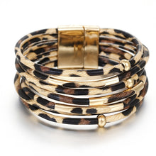 Load image into Gallery viewer, Leopard Leather Bracelet